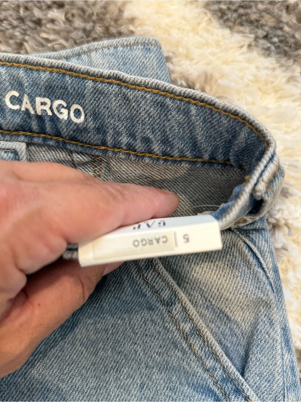 GAP Girls Relaxed Light Blue Cargo Jeans